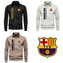 Buzo Barcelona Bordado con Cuello Alto y Tela Perchada de Alta Calidad