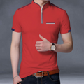 Camisa Polo con Cierre y Manga Corta: Elegancia en Algodón Peruano