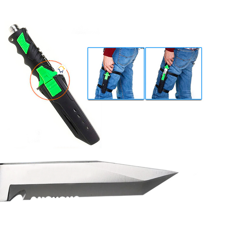 Cuchillo Táctico Acuático con Estuche Y Correas: Compañero Indispensable del Buceador
