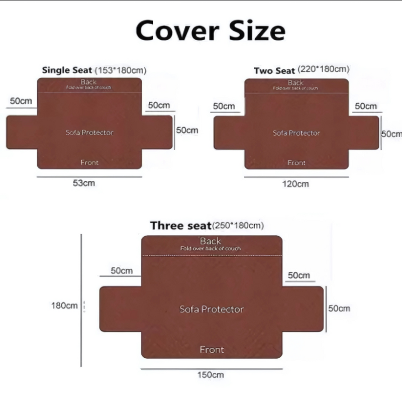 Forro Protector de Sofá Doble e Impermeable de 2 y 3 Puestos