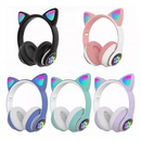 Audífonos Diadema Inalámbrica Iluminada Gato Mz-023: Diversión Inalámbrica