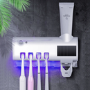 Soporte Esterilizador UV de Cepillos + Dispensador de Crema Dental