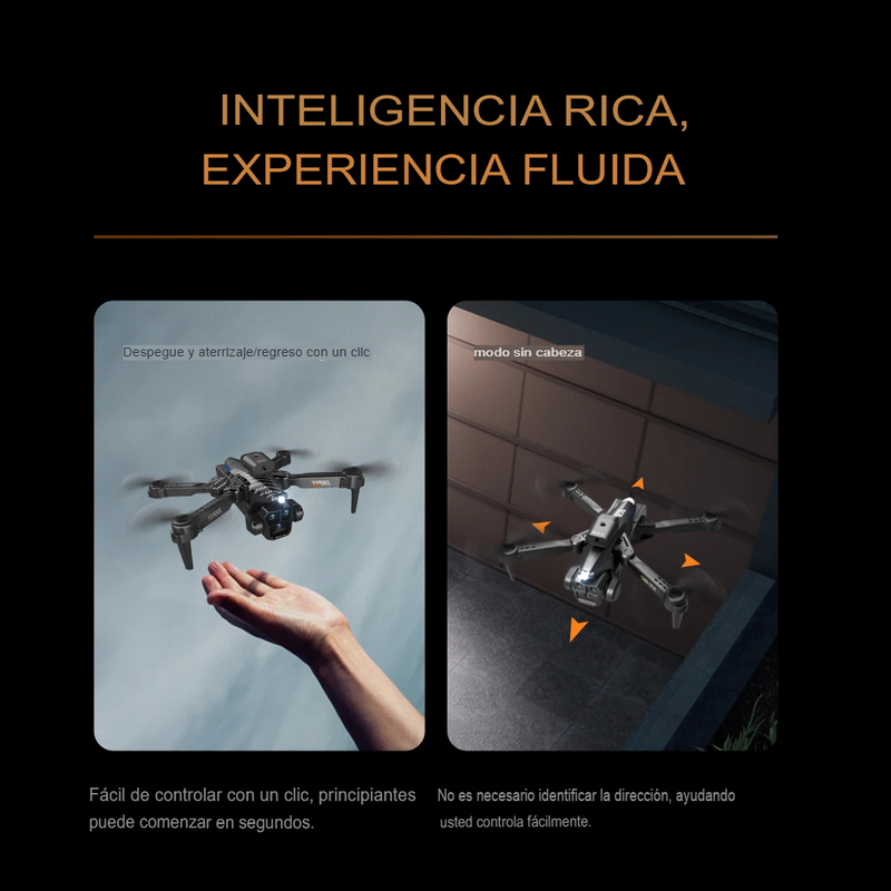 Drone Inteligente K10 Max Wifi 2.4g: 3 Cámara 4K HD y Sensor De Obstáculos