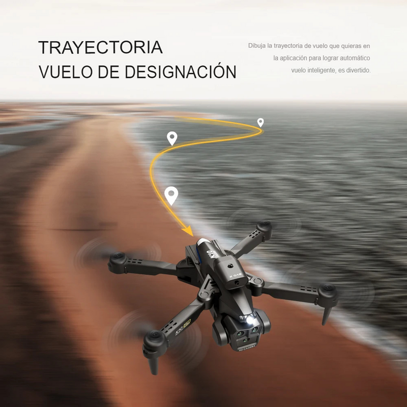 Drone Inteligente K10 Max Wifi 2.4g: 3 Cámara 4K HD y Sensor De Obstáculos