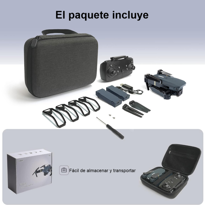 Drone Plegable 998 PRO MAX Wifi 2.4g y Fpv: Doble Cámara y Doble Batería