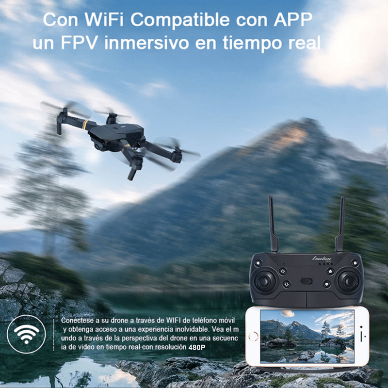 Drone Plegable 998 PRO MAX Wifi 2.4g y Fpv: Doble Cámara y Doble Batería