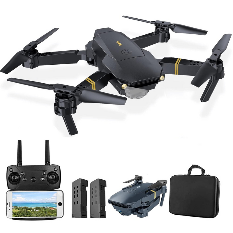 Drone Plegable 998 PRO MAX Wifi 2.4g y Fpv: Doble Cámara y Doble Batería