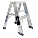 Escalera de Aluminio Tijera Plegable 2 Peldaños - Segura y Compacta para Uso Diario