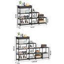 Estante Ajustable Multicapa para Zapatos en Acero y PP