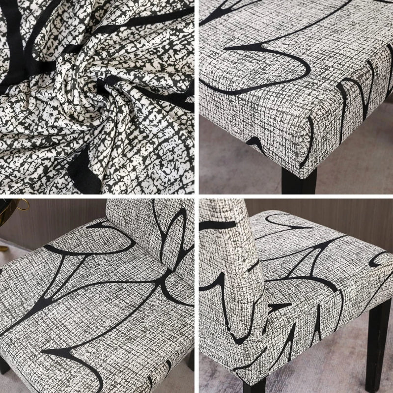 Forro Protector Individual para Silla de Comedor en Tela Elástica y Ajustable