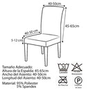 Forro Protector Individual para Silla de Comedor en Tela Elástica y Ajustable