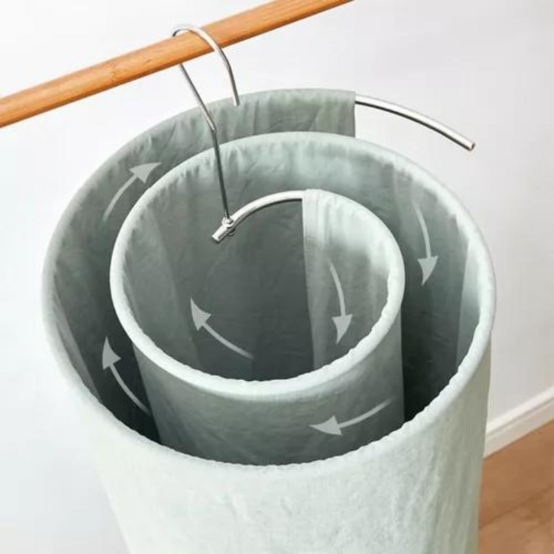 Gancho Tendedero Espiral Giratorio: Solución Compacta para Cobijas y Más
