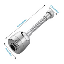 Grifo Ahorrador de Agua 2 en 1 Flexible 360°: Doble Función para Cocina