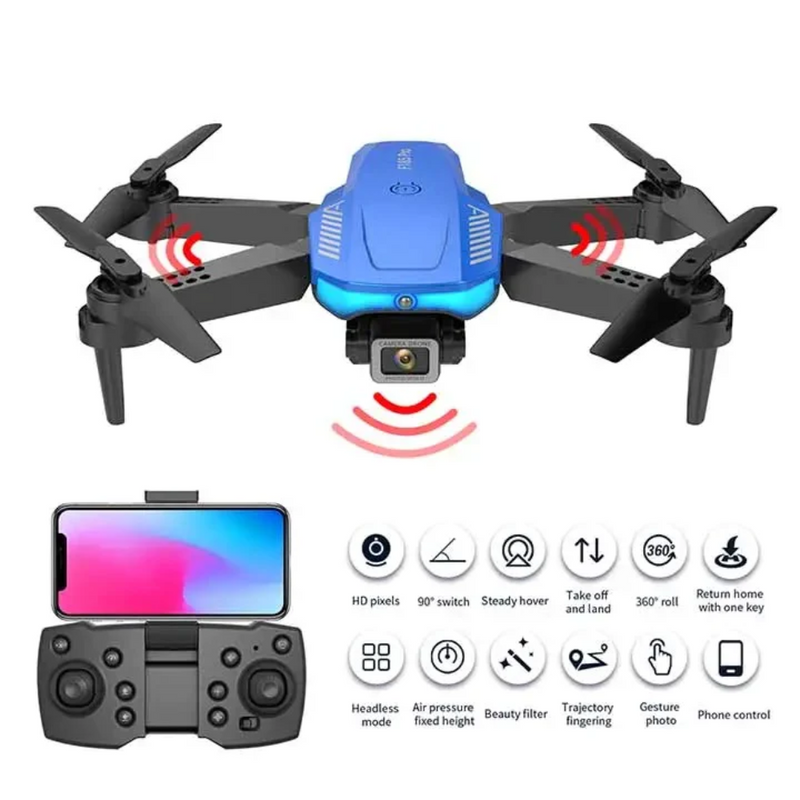 Mini Drone Plegable F185 2.4GHz: Cámara HD con ajuste manual de 90° y 2 Batería 1800mAh: Aventura Aérea Compacta