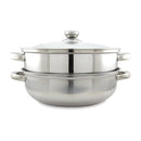 Olla Vaporera de Acero Inoxidable con Tapa de Vidrio 3 L