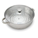 Olla Vaporera de Acero Inoxidable con Tapa de Vidrio 3 L