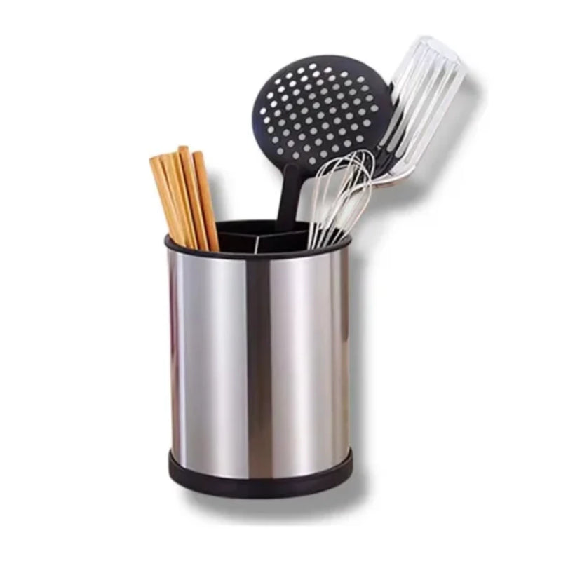 Organizador Metálico Para Cubiertos de Acero Inoxidable con 3 Compartimentos