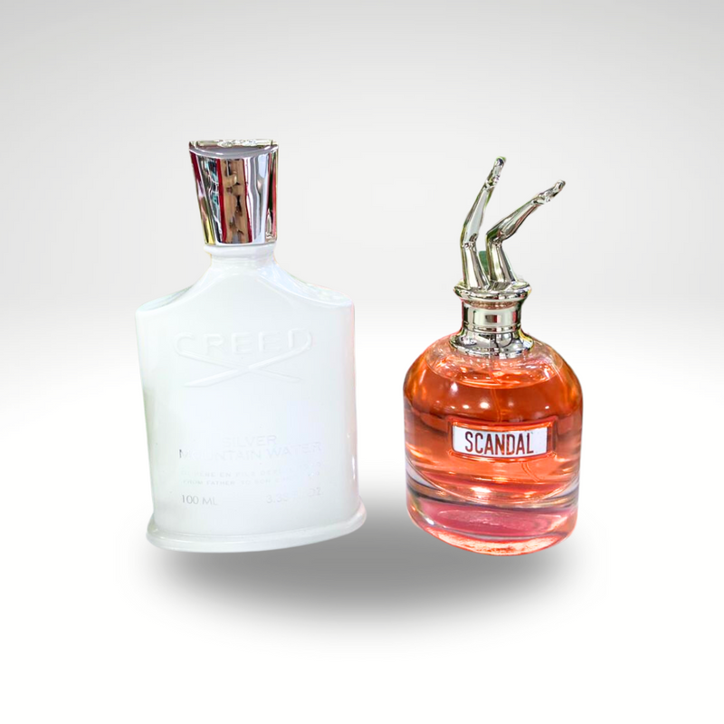 Combo Perfumes de Alta Clase: Creed Silver y Scandal para Mujer: Marcan la Diferencia