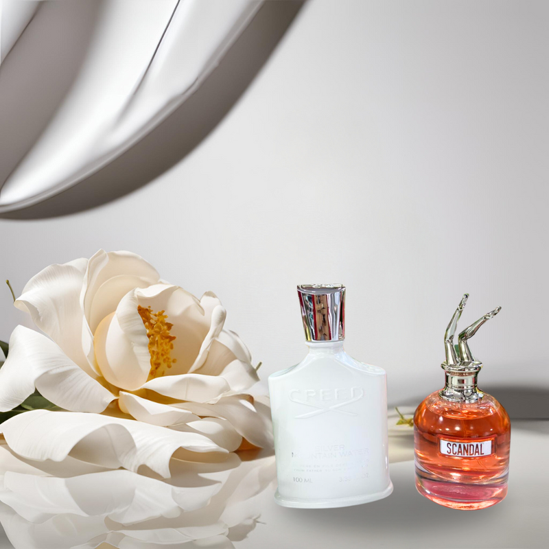 Combo Perfumes de Alta Clase: Creed Silver y Scandal para Mujer: Marcan la Diferencia