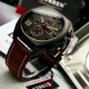 Reloj Curren 8324 de Cuero y Acero Sumergible para Hombre