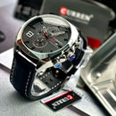 Reloj Curren 8324 de Cuero y Acero Sumergible para Hombre