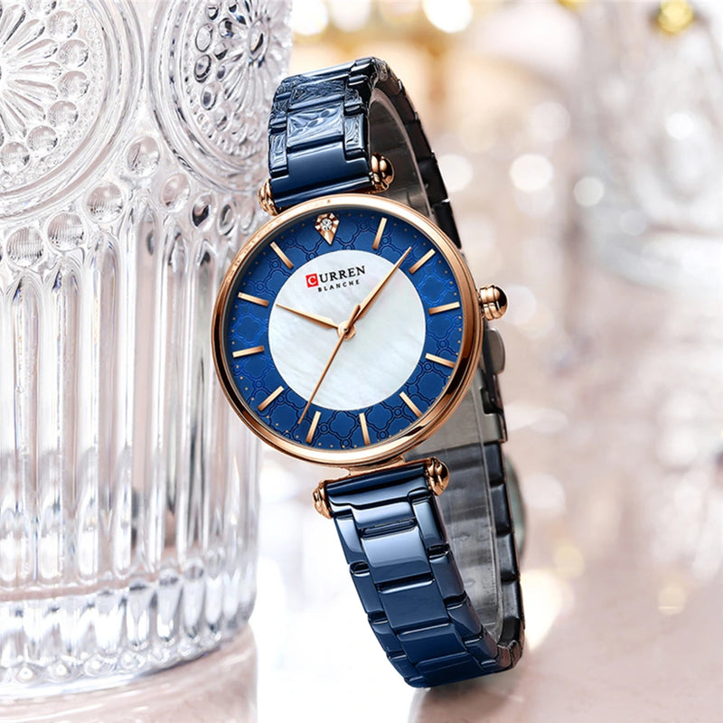 Reloj Curren 9072 Elegante de Acero Inoxidable para Mujer