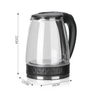 Hervidor Eléctrico de Agua y Cafetera 2L 2000W Libre de BPA con Vidrio de Borosilicato