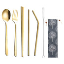 Set de Cubiertos Portables en Acero Inoxidable con Estuche Elegante