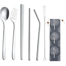 Set de Cubiertos Portables en Acero Inoxidable con Estuche Elegante