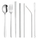 Set de Cubiertos Portables en Acero Inoxidable con Estuche Elegante