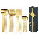 Set de Cubiertos de Acero Inoxidable 24 Piezas Elegantes y Resistentes