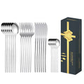 Set de Cubiertos de Acero Inoxidable 24 Piezas Elegantes y Resistentes