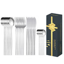 Set de Cubiertos de Acero Inoxidable 24 Piezas Elegantes y Resistentes