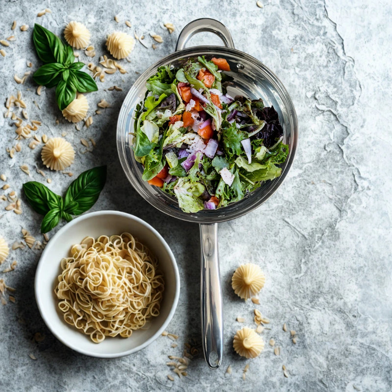 Set de Ollas 13 Piezas en Acero Inoxidable Antiadherente