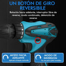 Taladro Inalámbrico Percutor Reversible 12 Voltios - Doble Bateria