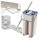 Trapero Mopa Plano con Cubo Escurridor y Microfibra Lavable