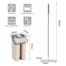 Trapero Mopa Plano con Cubo Escurridor y Microfibra Lavable