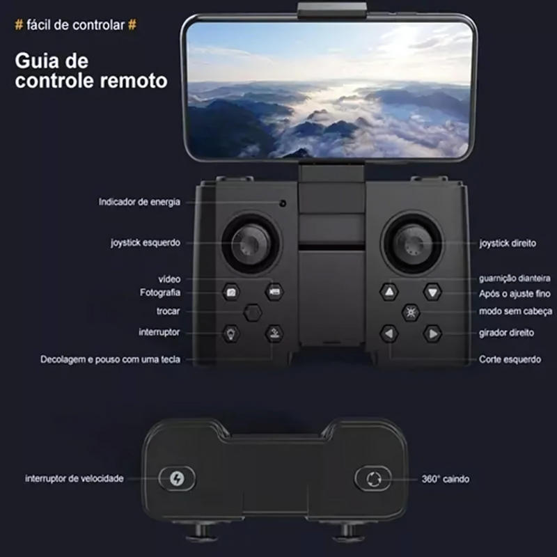 Drone Xt8 Mini con Cámara 4K Luces LED para Vuelo Nocturno: Tu Aventura Aérea