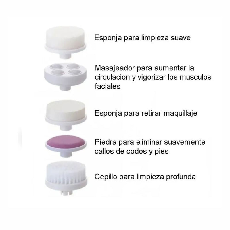 Cepillo Masajeador Facial Multifuncional: 5 en 1