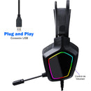 Diadema Auriculares Gaming USB - Sonido Inmersivo y Micrófono con Cancelación de Ruido
