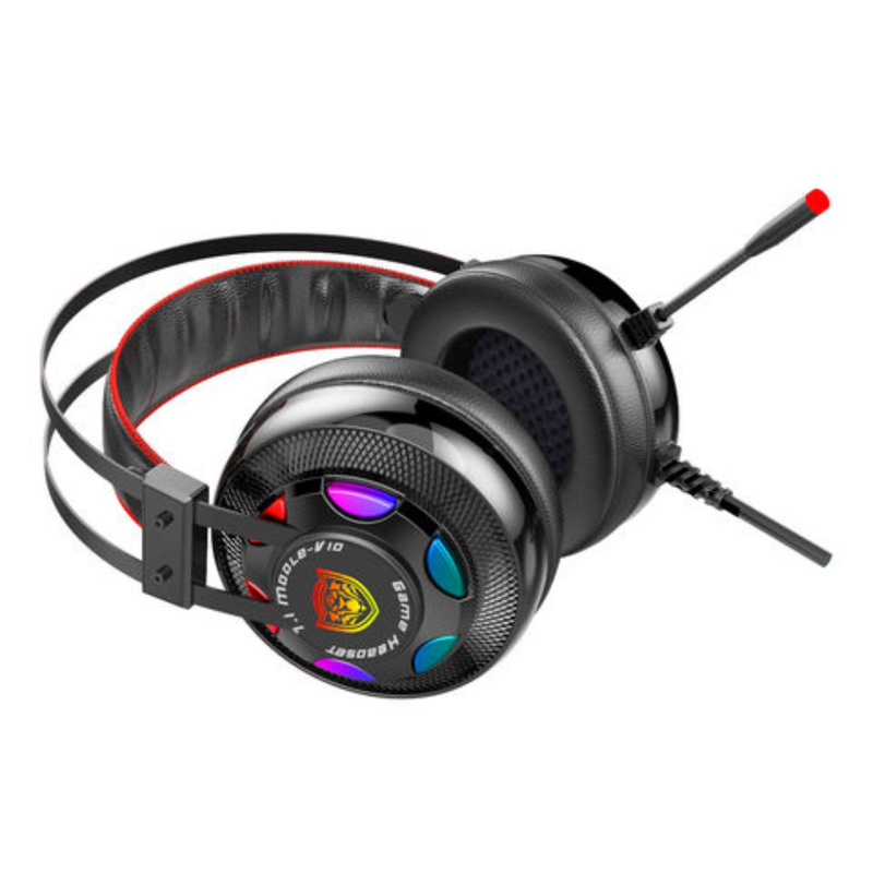 Diadema Auriculares Gamer V10-7.1 USB con Iluminación - Audio de Alta Calidad y Micrófono Ajustable