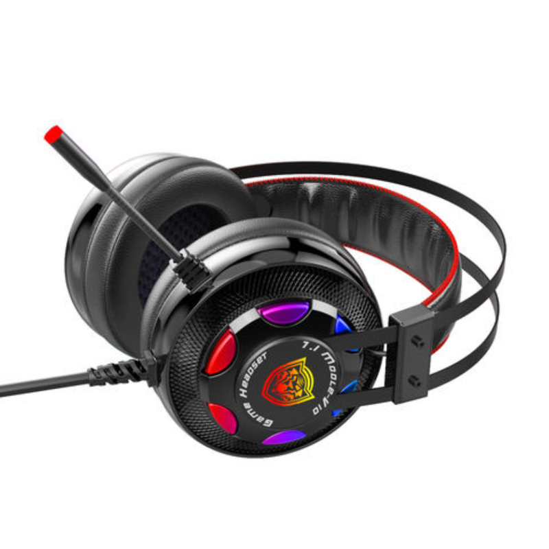Diadema Auriculares Gamer V10-7.1 USB con Iluminación - Audio de Alta Calidad y Micrófono Ajustable